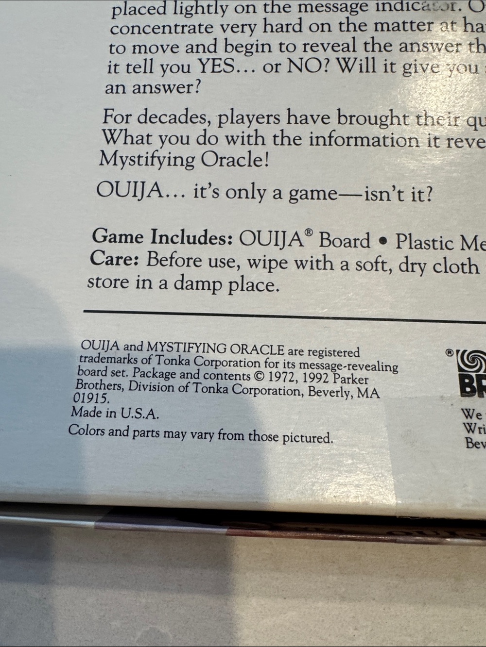 Parker Brothers Ouija Board Game with Tan Planchette - Picture 7 of 9